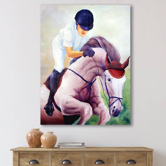 Designart - Jockey On Galoping Horse